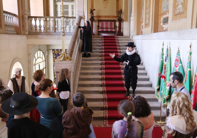 Recreación del duque de Lerma, en la escalera del Palacio Real.