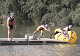 Participantes en el Triatlón celebrado en torno a Las Moreras en Valladolid