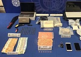 Material intervenido a los detenidos en la operación 'Trainer'.