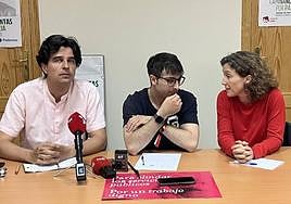 Juan Gascón y Rodrigo San Martín, de IU y Eva Otero, de Podemos.