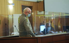El ex capellán de Angustias, durante el juicio en la Audiencia de Valladolid en 2021.