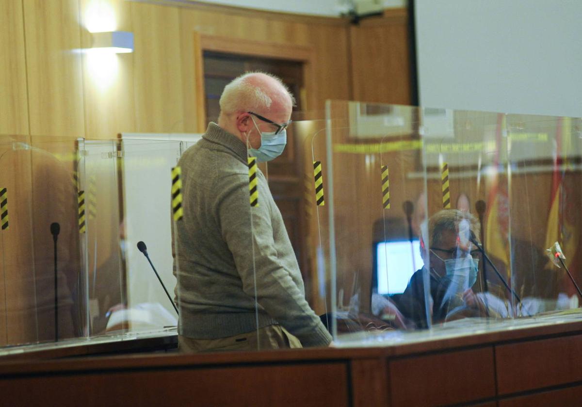 El ex capellán de Angustias, durante el juicio en la Audiencia de Valladolid en 2021.