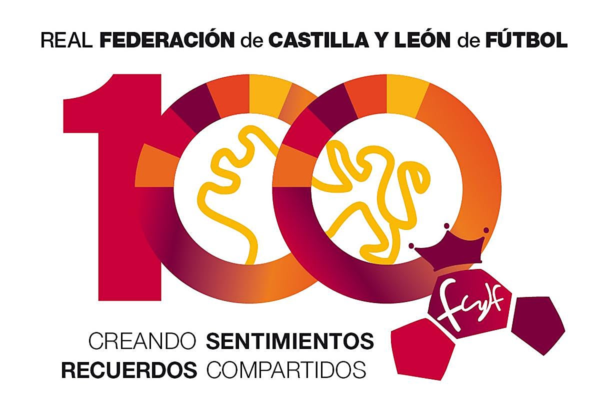 Logo del centenario de la Federación de Castilla y León de Fútbol.