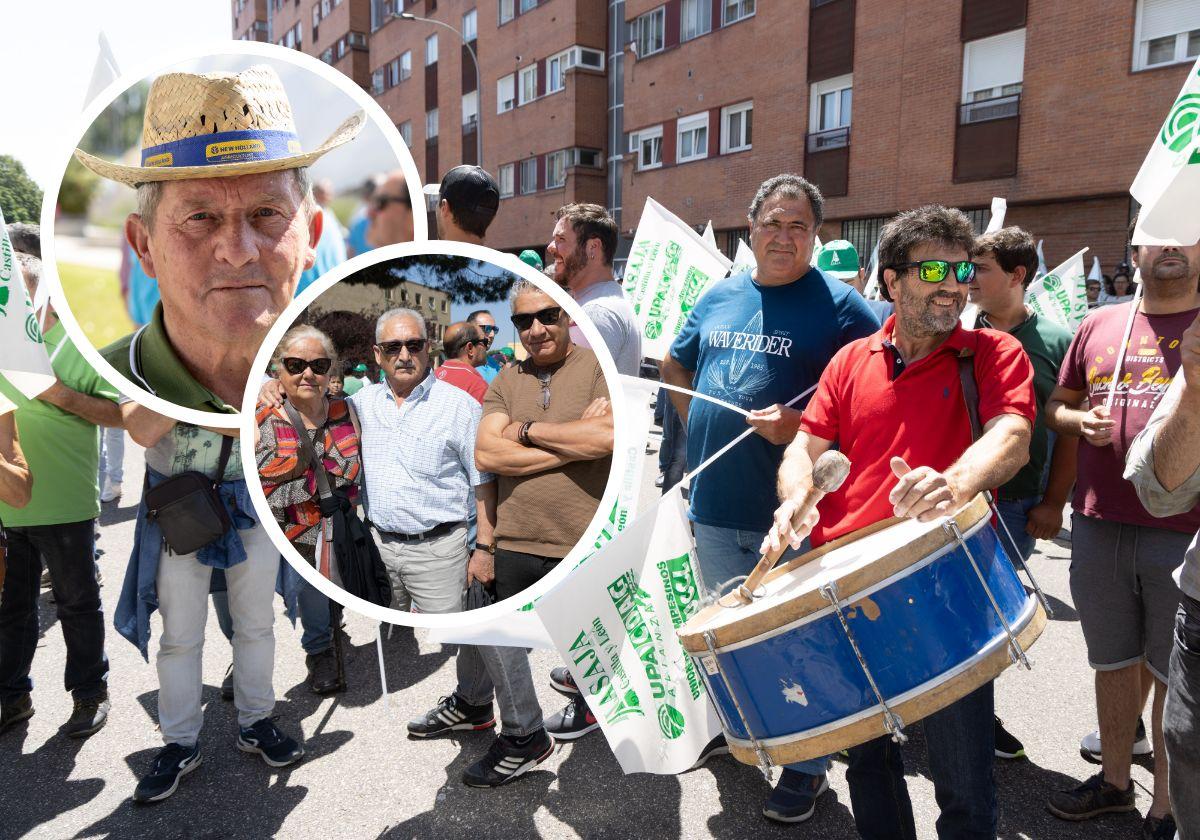 La manifestación que ha recorrido las calles de Valladolid para reclamar ayuda para el campo.