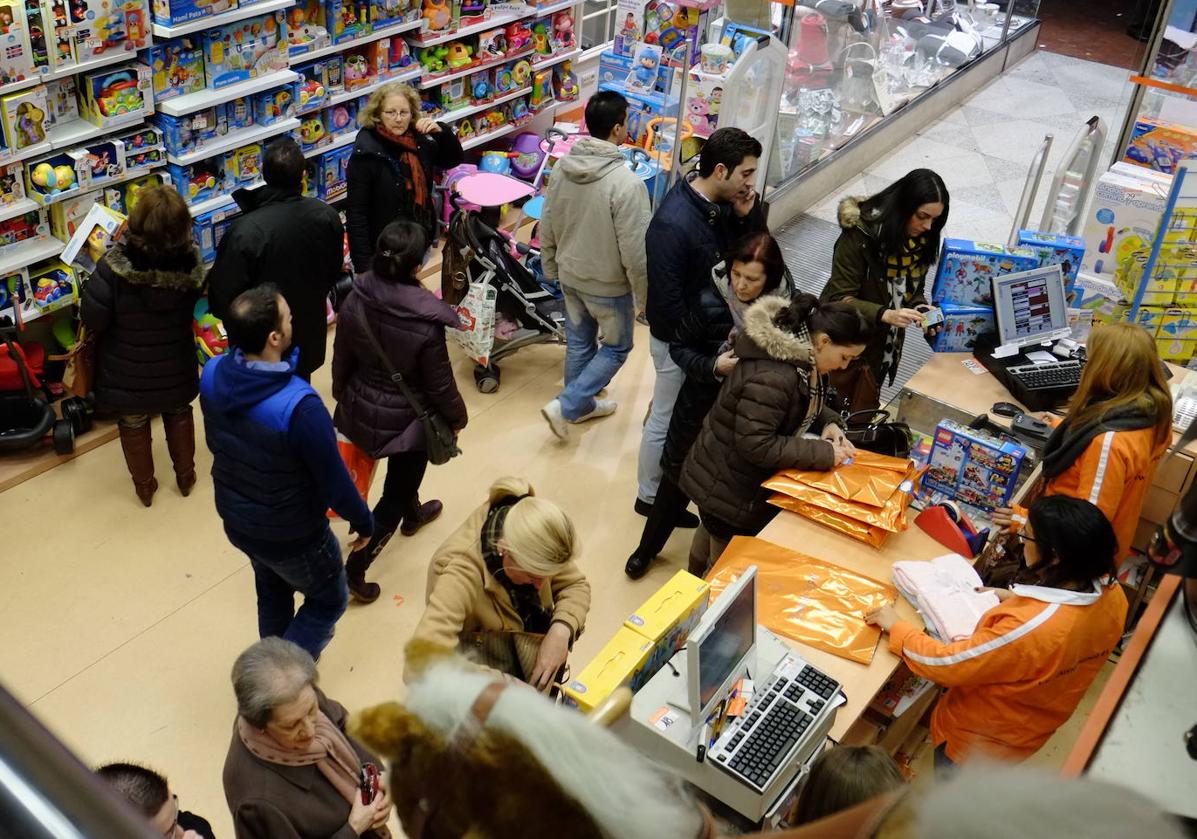 Zona de caja de la tienda de Justo Muñoz en Teresa Gil, en una imagen de archivo.