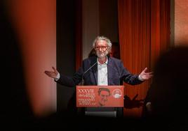 Aurelio Martín, durante la última edición del premio Cirilo Rodríguez.