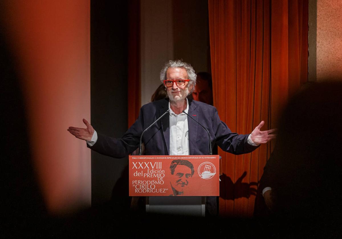 Aurelio Martín, durante la última edición del premio Cirilo Rodríguez.