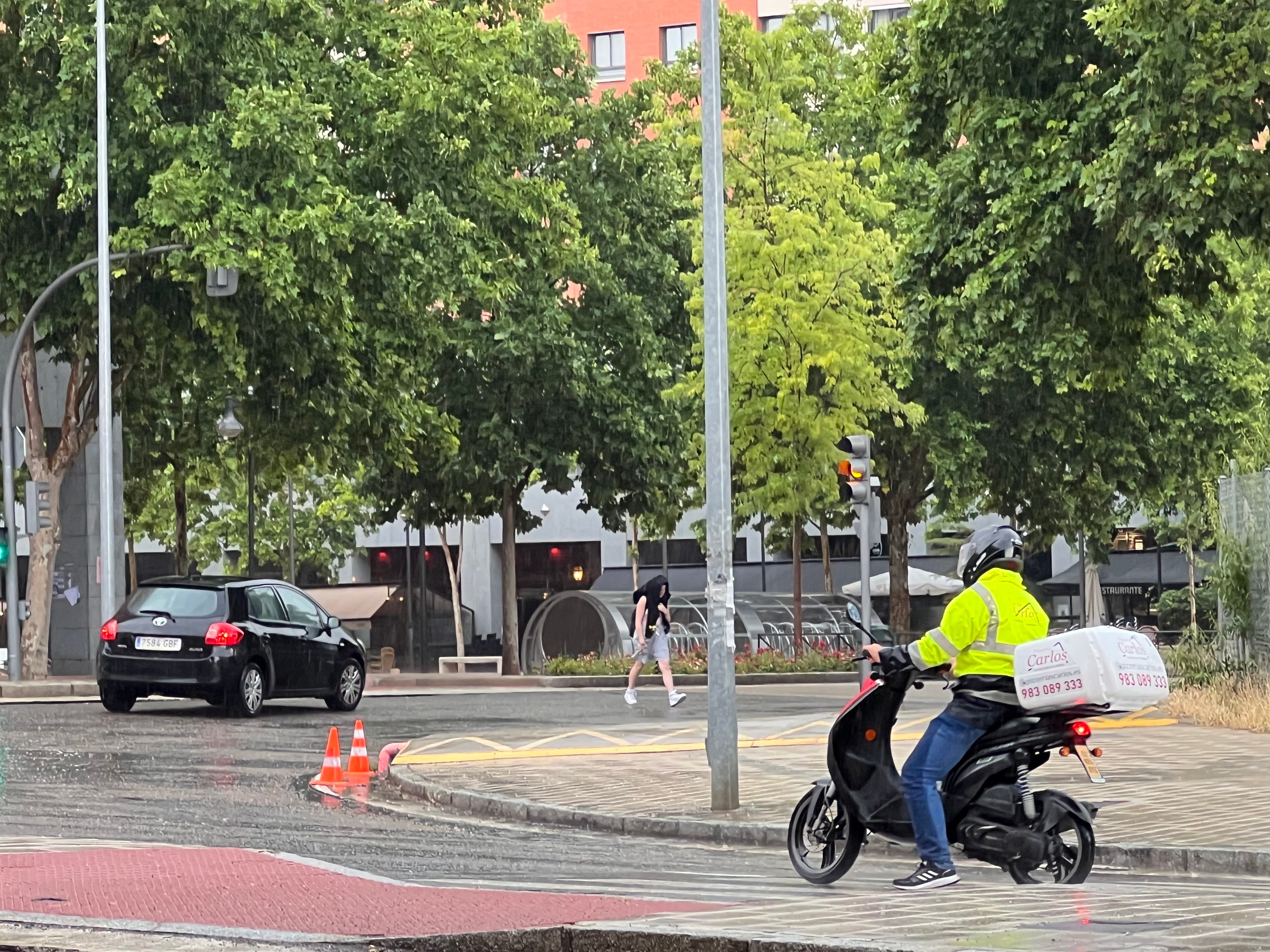 Tormenta en Valladolid en una jornada muy calurosa