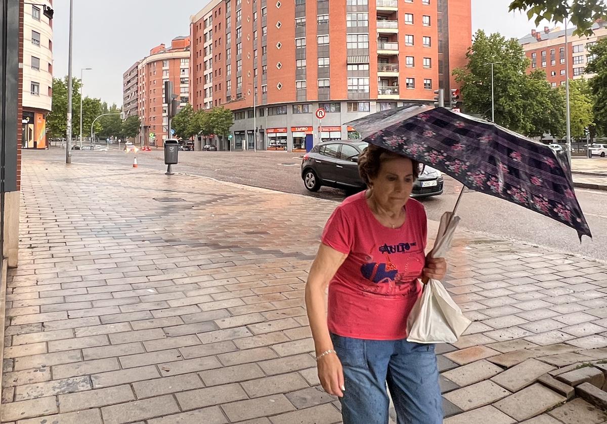 Tormenta en Valladolid en una jornada muy calurosa