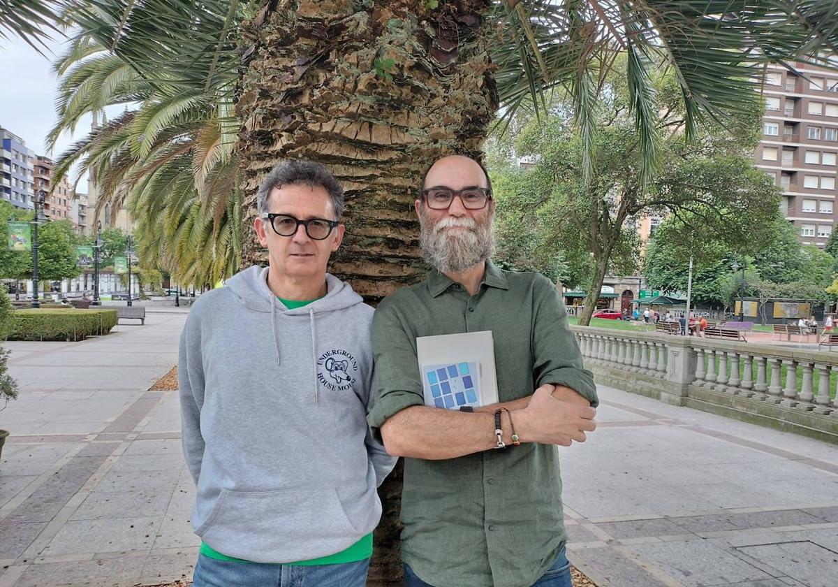 Guillermo Lorenzo y Javier García Rodríguez, en la Feria de Gijón la pasada semana.