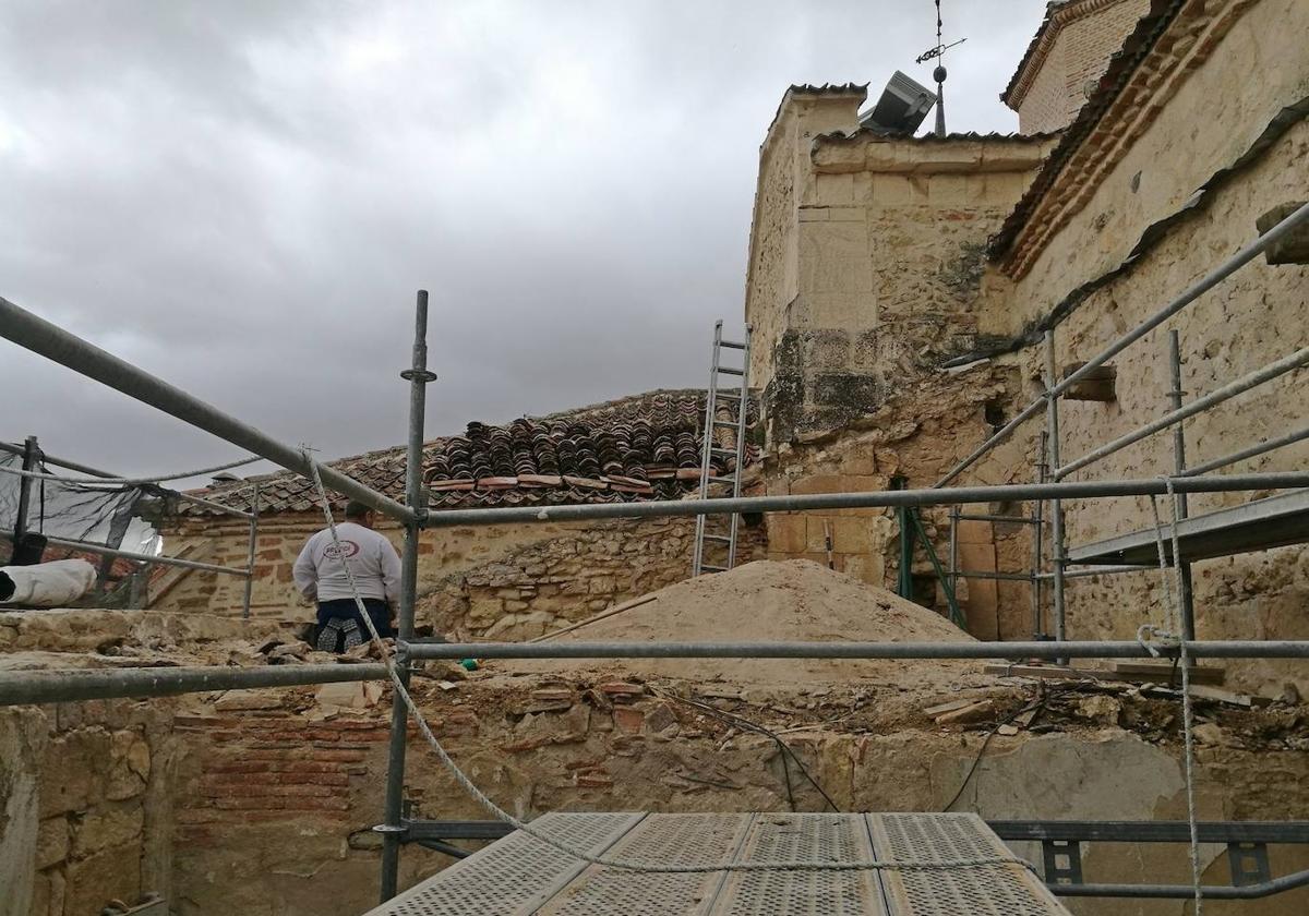 Obras en la cubierta de San Esteban ejecutadas en 2019.