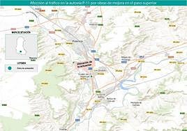 Mapa con la ubicación donde se va a producir el corte.