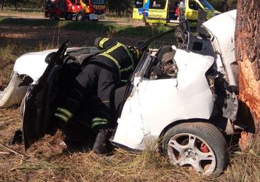 Herida una mujer tras sufrir un accidente en la provincia de Valladolid