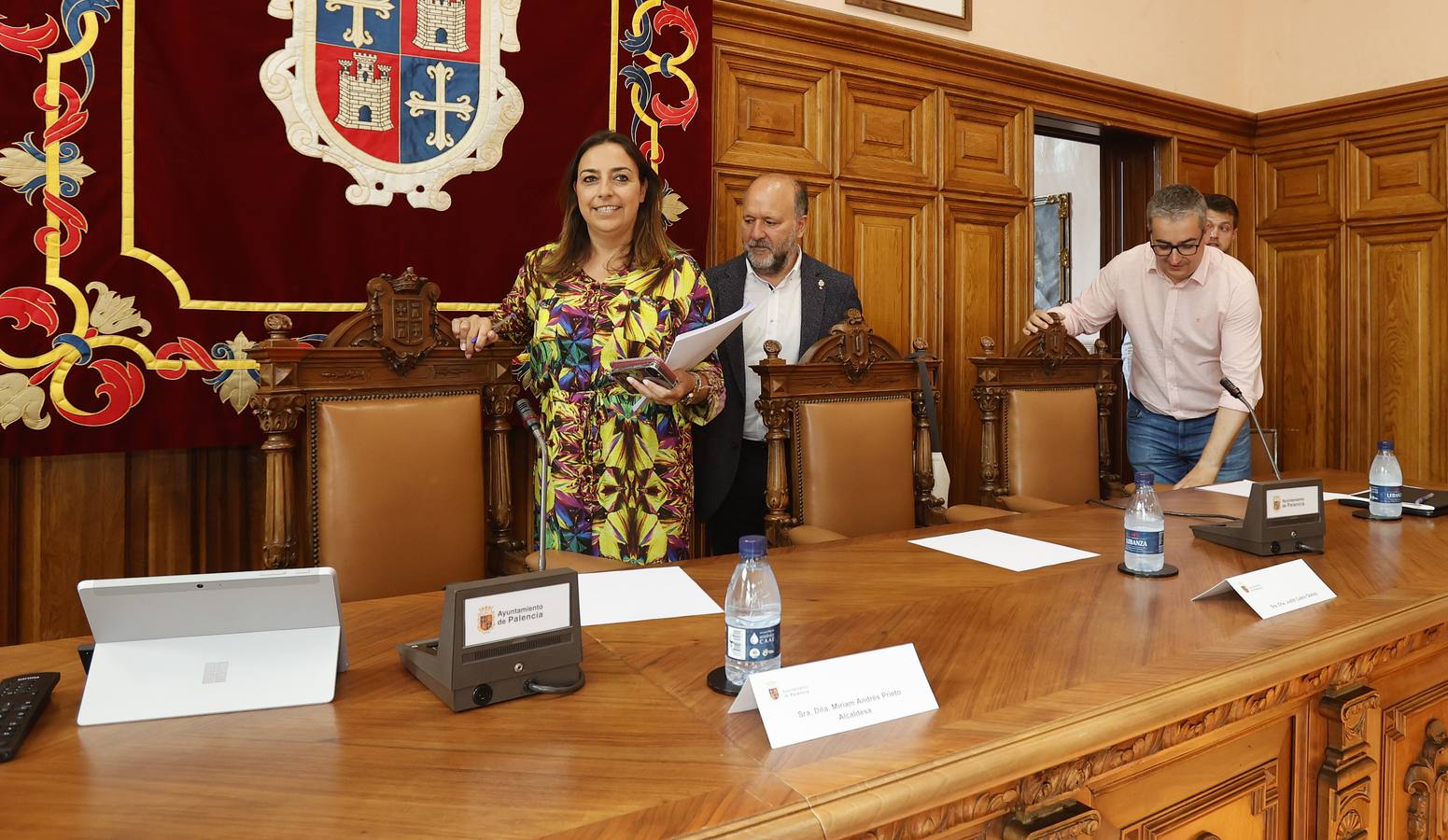 Primer pleno del Ayuntamiento de Palencia tras la constitución de la corporación municipal