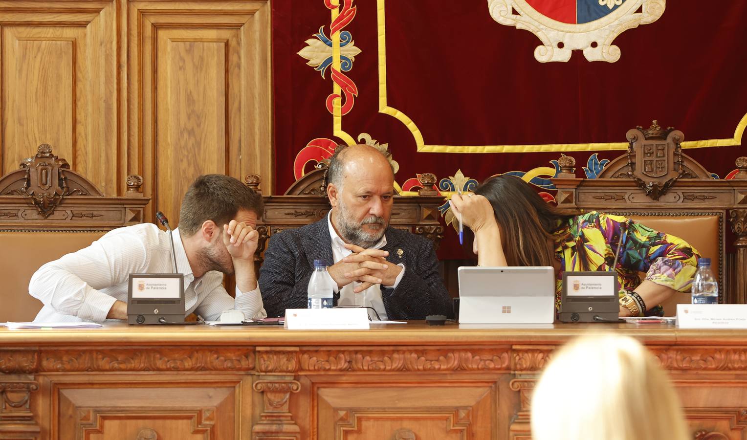 Primer pleno del Ayuntamiento de Palencia tras la constitución de la corporación municipal