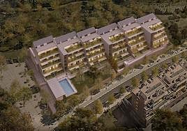 Vista aérea del Residencial Las Candelas, en Parquesol.