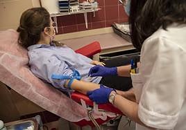 Donación de sangre en Segovia.