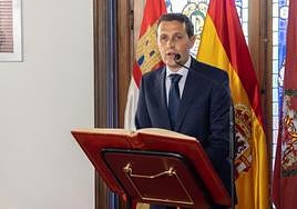 Conrado Íscar durante el acto de la toma de posesión.
