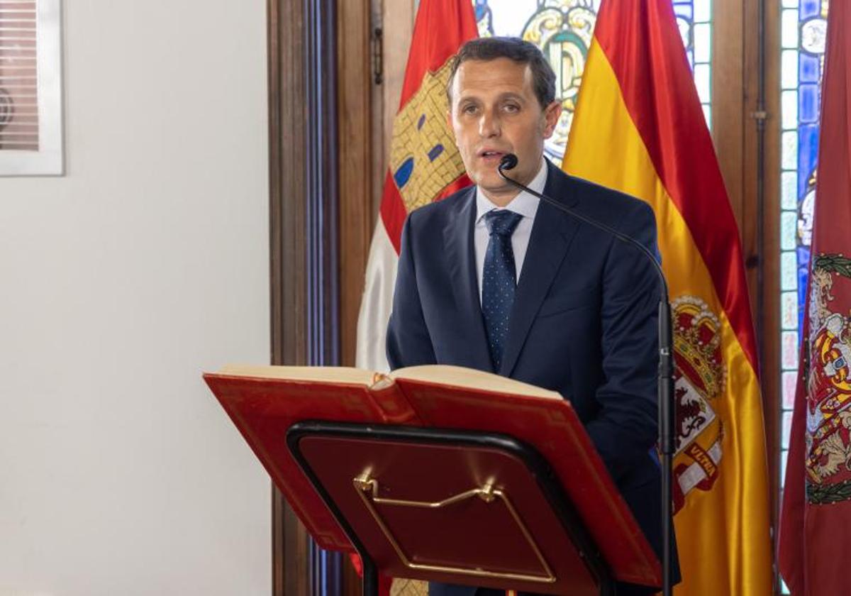 Conrado Íscar durante el acto de la toma de posesión.