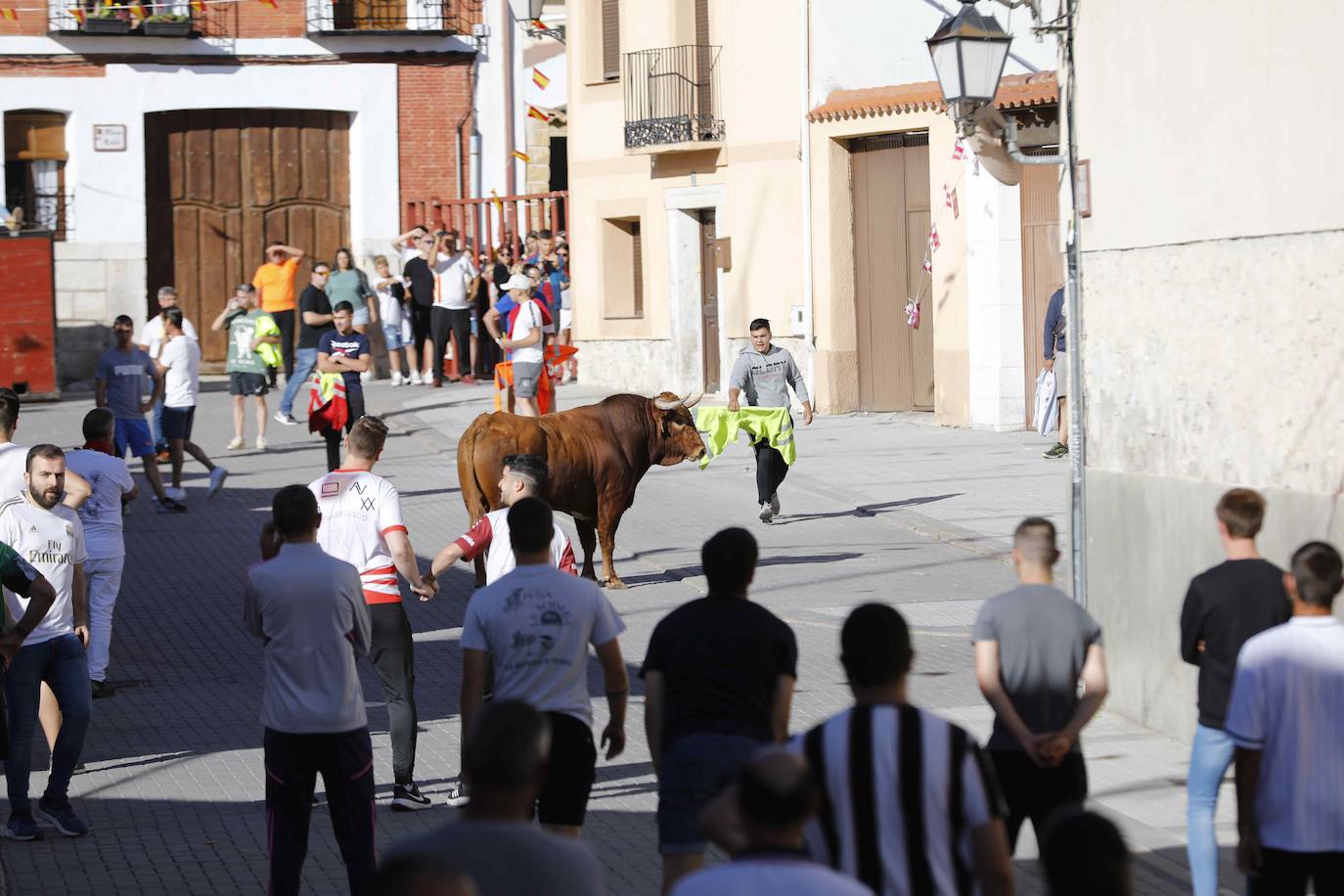 Encierro del sábado por la mañana en Traspinedo