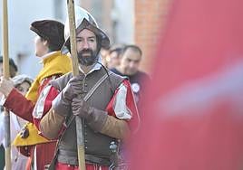Un momento de la recreación histórica celebrada hoy en Mojados.