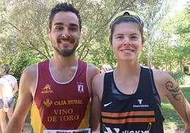 Los ganadores del cross en categoría masculina y femenina.