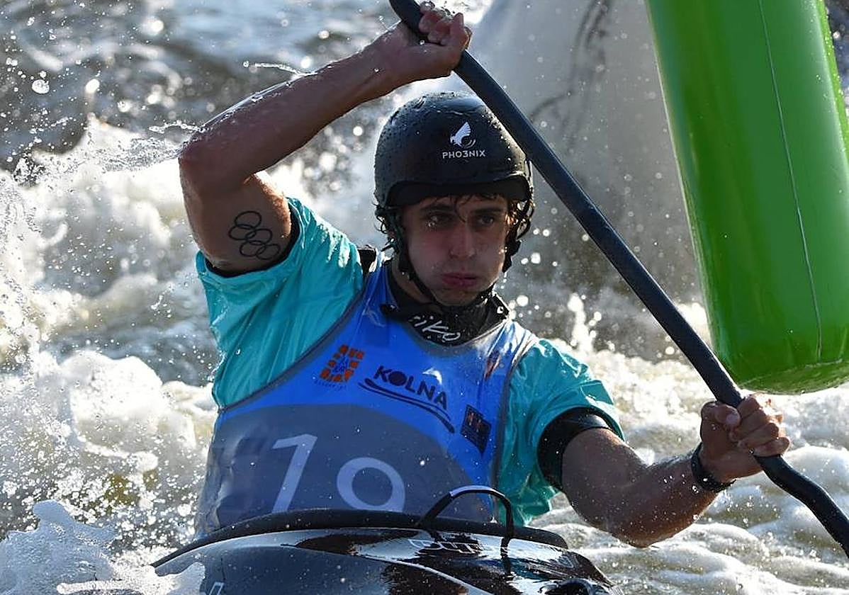 David Llorente, durante la prueba de Cracovia.