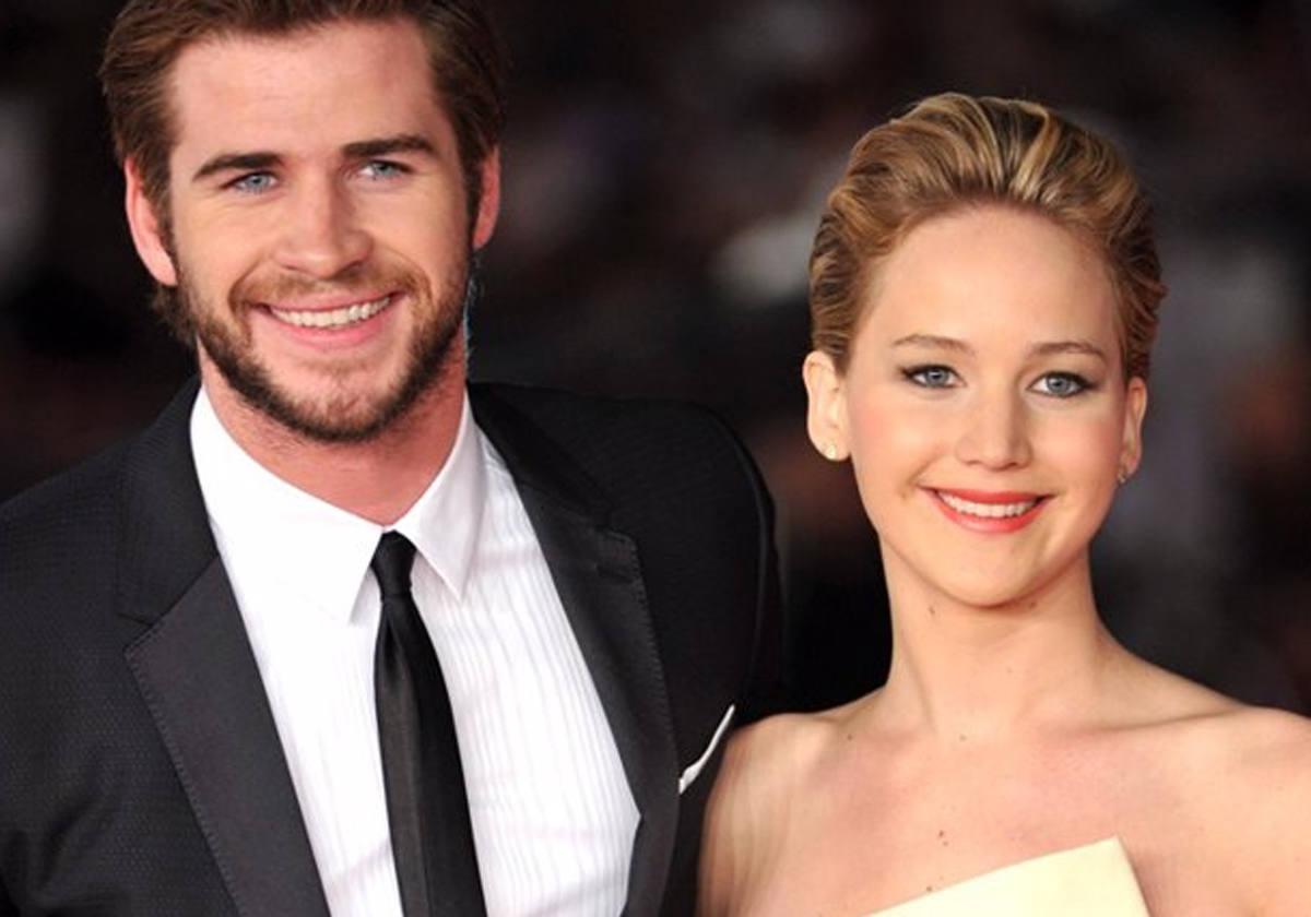 Jennifer Lawrence con Liam Hemsworth.