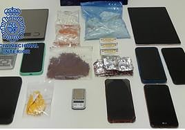 Material incautado por la Policía Nacional fruto de esta investigación.