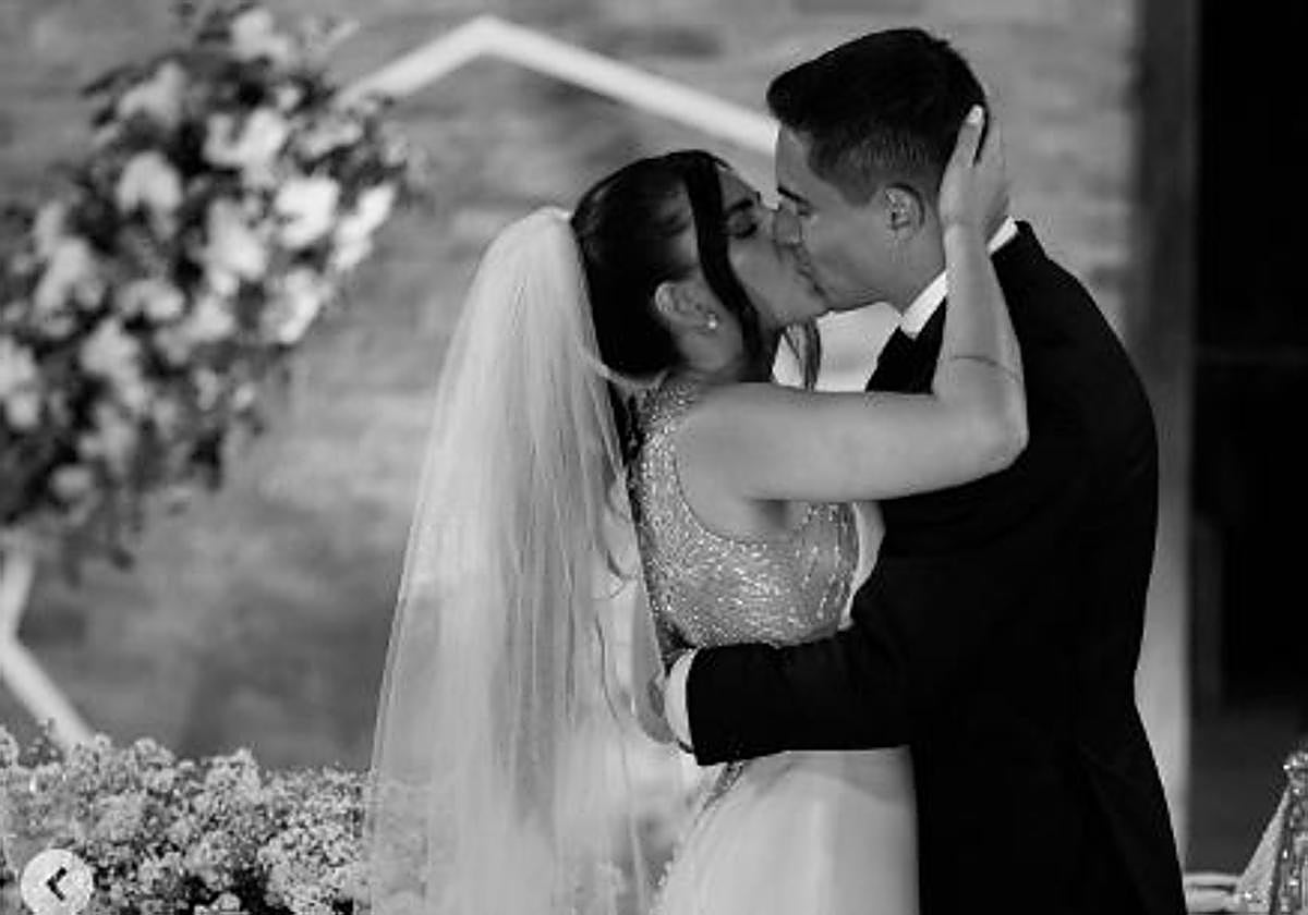 Imagen de la boda de Lucas Rosa que compartió el propio jugador en su cuenta de Instagram.