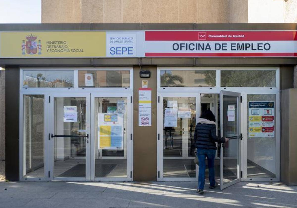 Una oficina de empleo en Madrid.