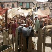 La plaza de San Lorenzo, plató cinematográfico