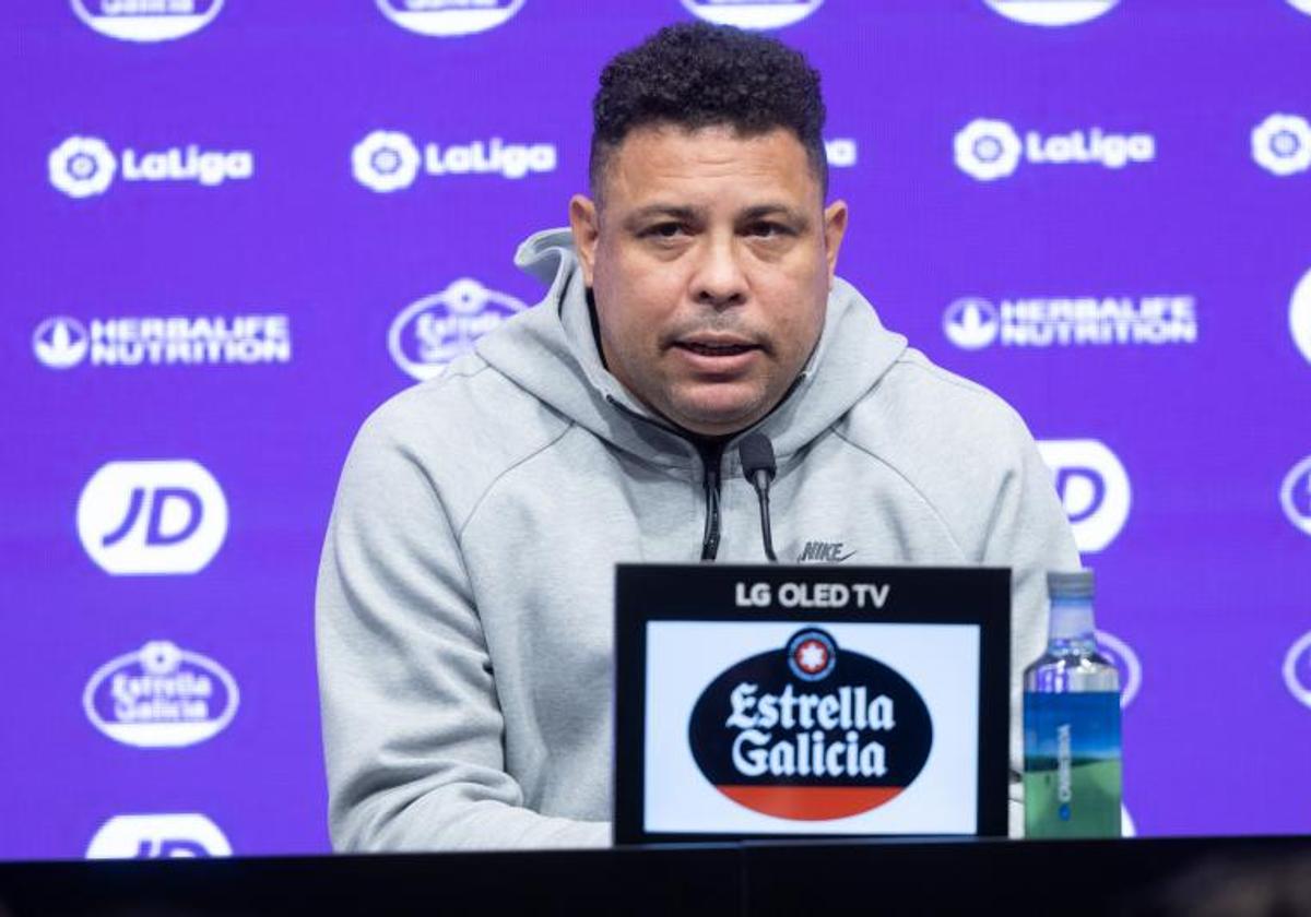 Ronaldo Nazário, durante su última comparecencia en Zorrilla