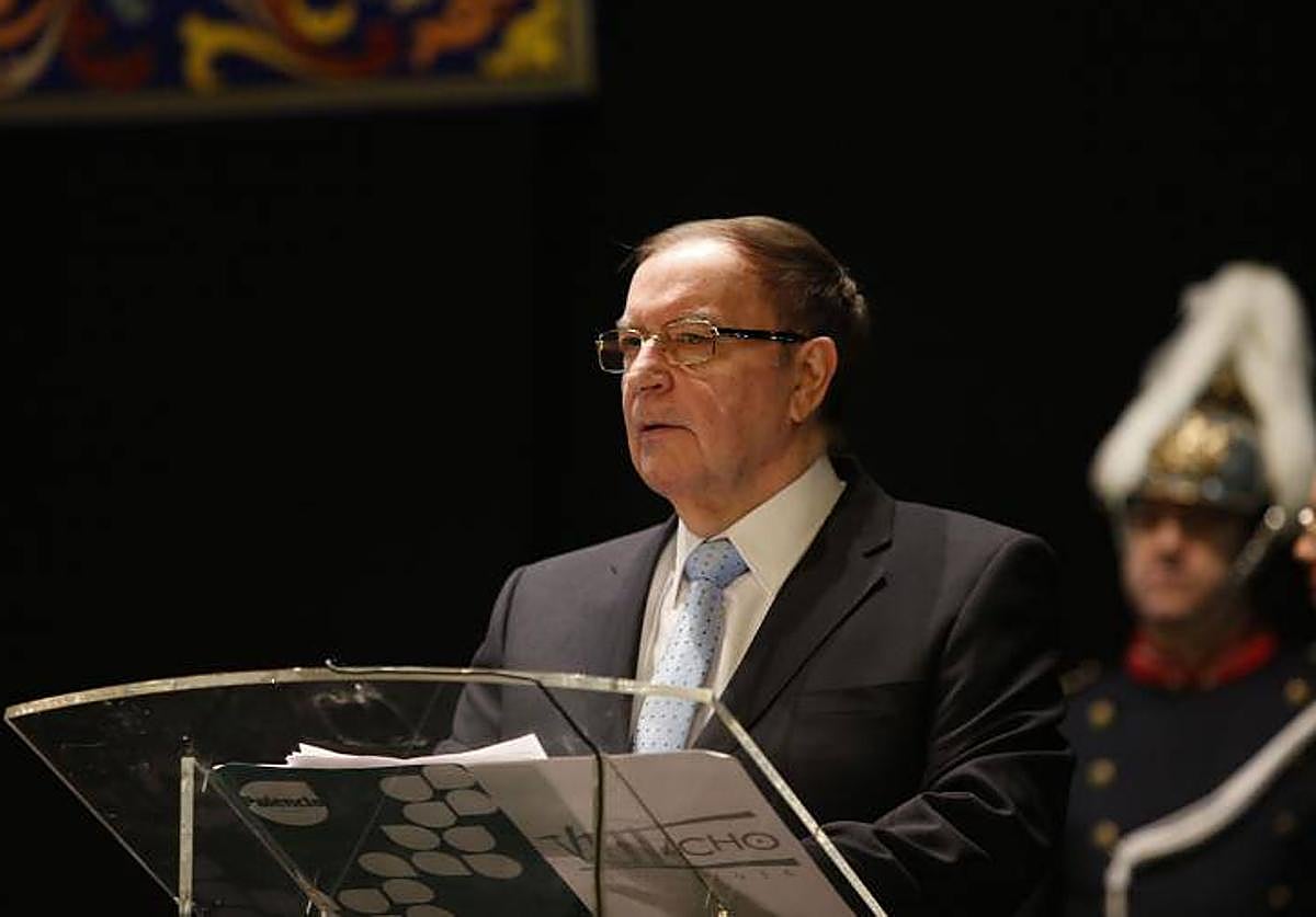 Jesús Escudero, al ser nombra Hijo Predilecto de Palencia.