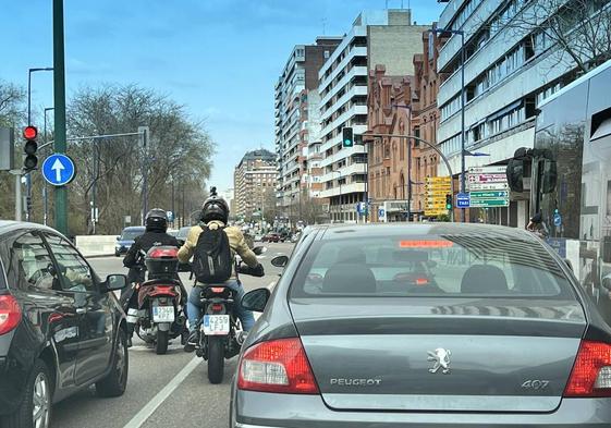 Tráfico en Valladolid.