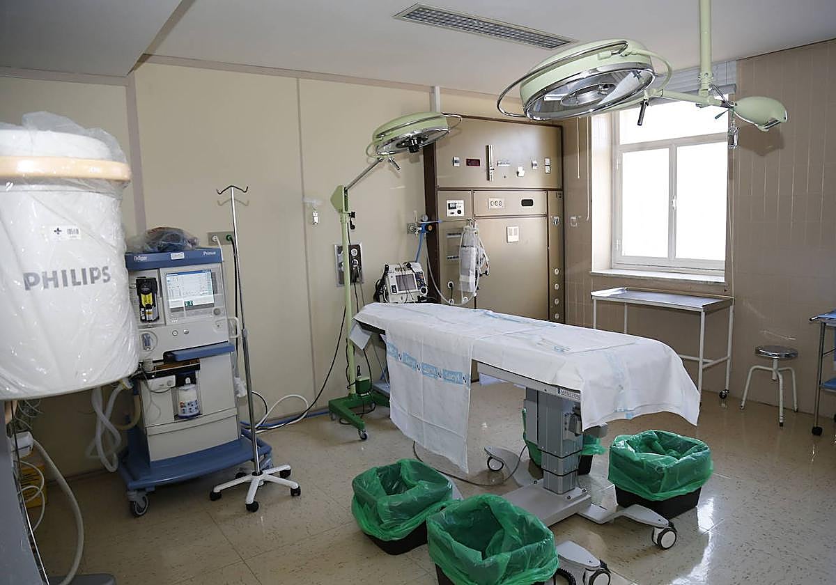 Quirófano en el hospital de Palencia.
