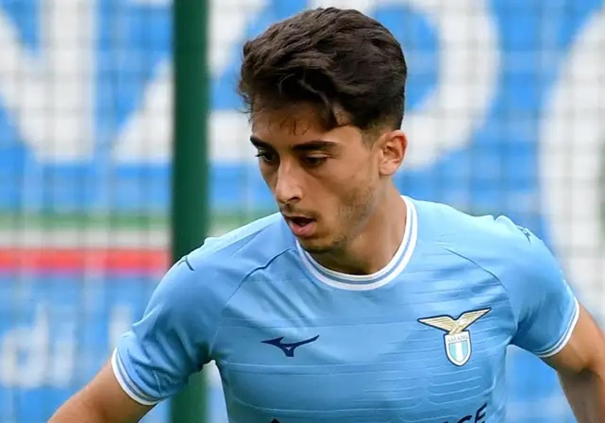 Raúl Moro, con la camiseta de la Lazio