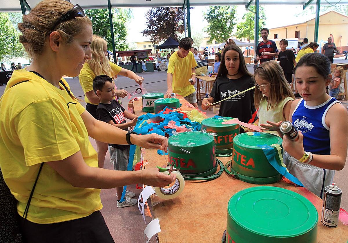 Uno de los talleres celebrados este sábado en Hontanares de Eresma.