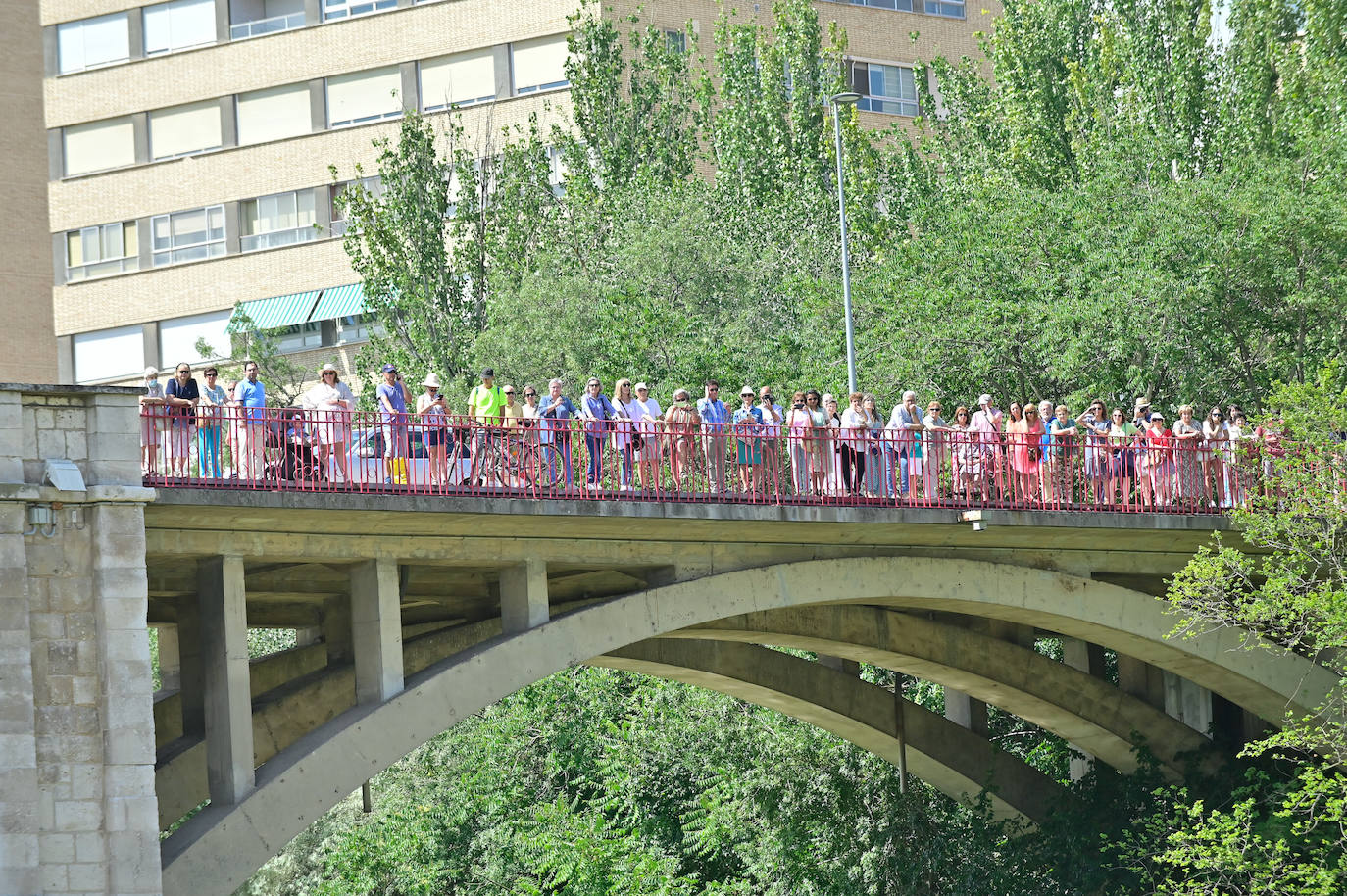 Procesión fluvial de la Virgen del Carmen por el río Pisuerga