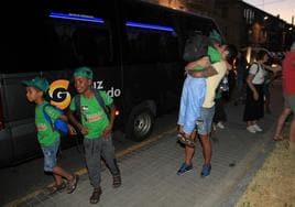 Llegada, este domingo por la noche, de los niños saharauis a Segovia.