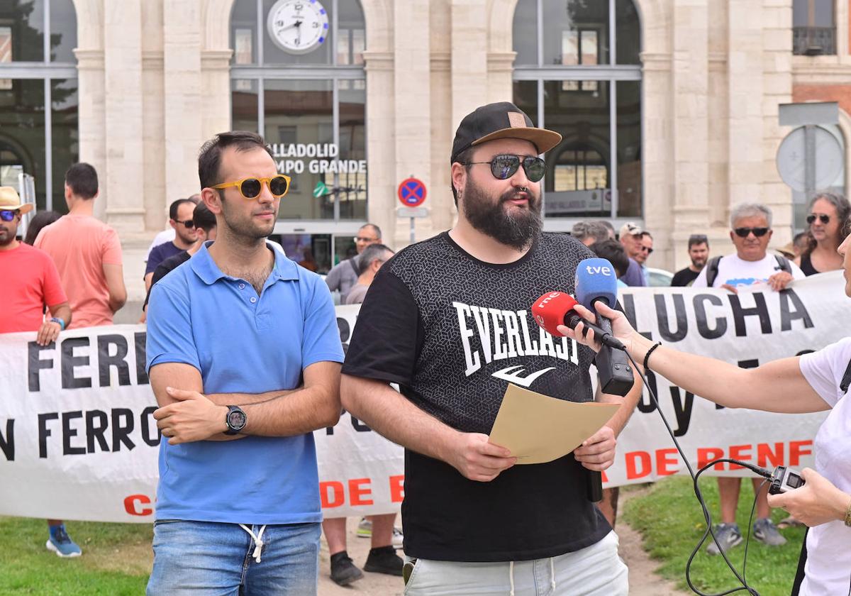 Protestas de los trabajadores de Renfe en la estación Campo Grande