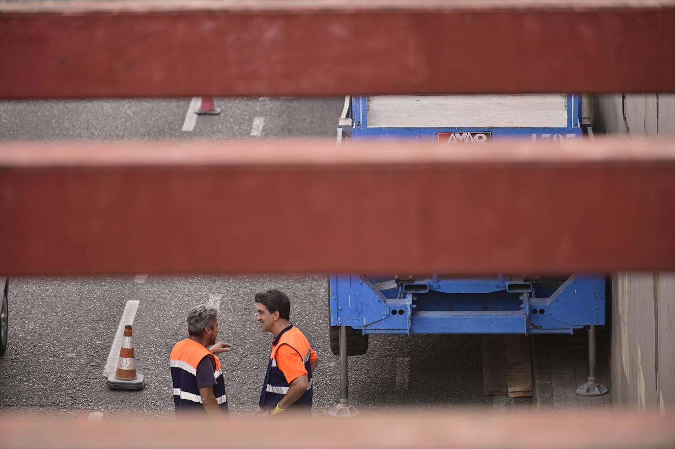 Corte de un carril en el túnel de la Circular, en Valladolid