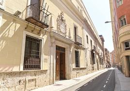 Palacio de Hernando de Villagómez, en la calle Fray Luis de León de Valladolid.