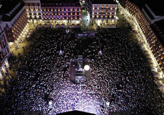 Concierto de Marta Sánchez en la Plaza Mayor de Valldolid durante las fiestas del año pasado.