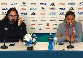 Imagen de la rueda de prensa de la selección de Marruecos, en la Copa Mundial de Fútbol 2023.