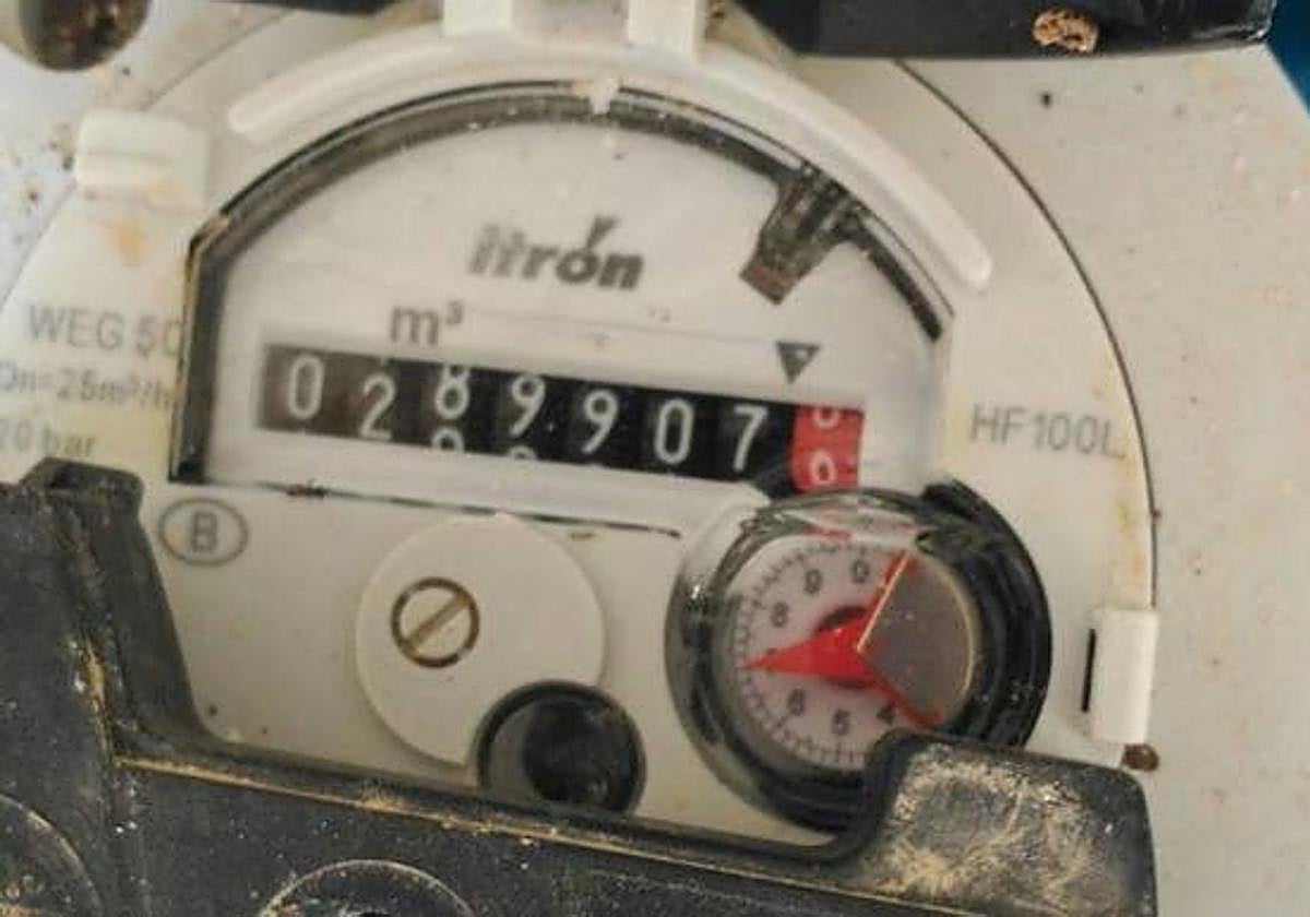 Imagen de archivo de un contador de agua.