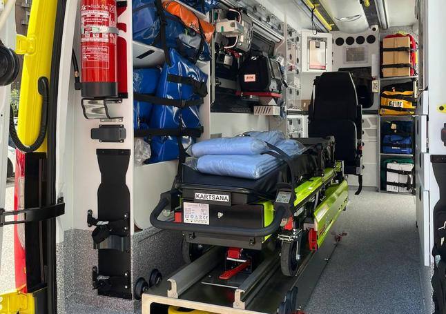 Interior de las nuevas ambulancias.