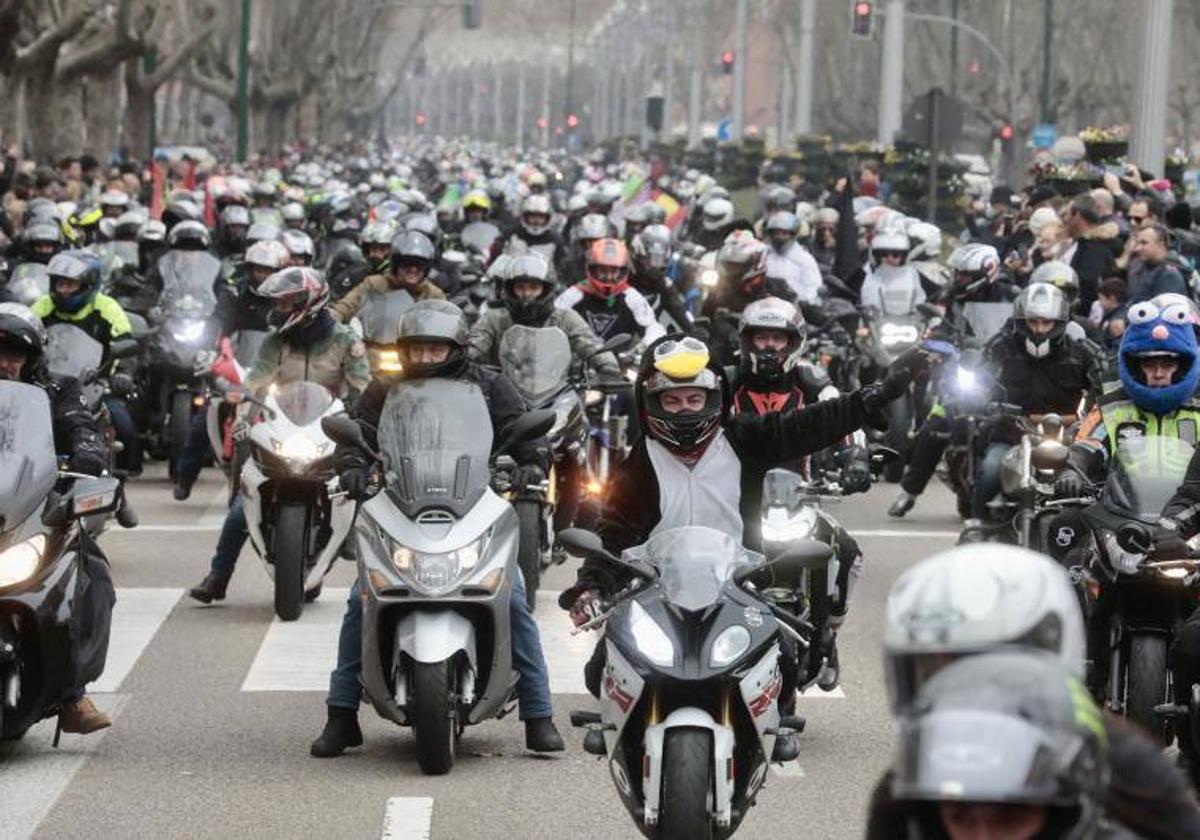 Concentración de motos en Pingüinos 2023 en Valladolid.