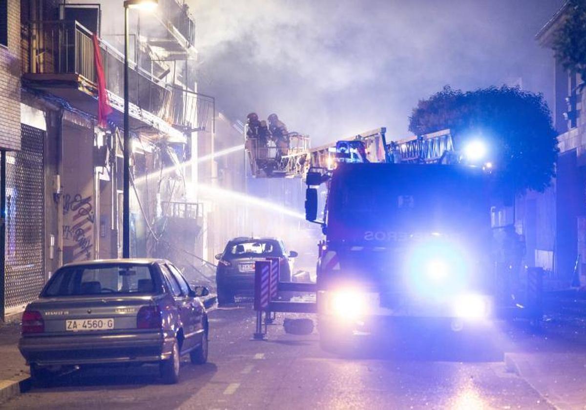 Explosión de gas en la calle Goya en Valladolid.