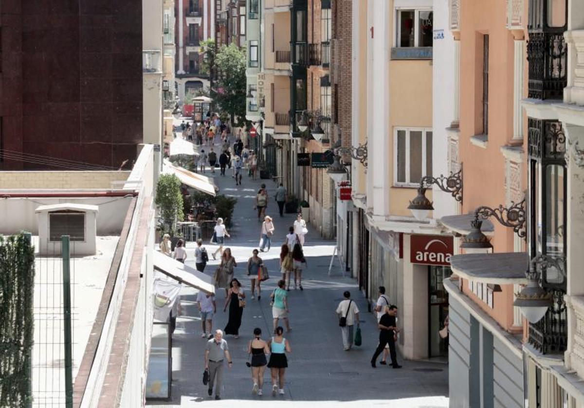 Vista de la calle Montero Calvo de Valladolid.